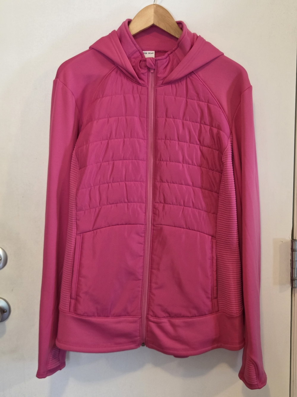 tek gear Hot Pink Quilted Hooded Jacket